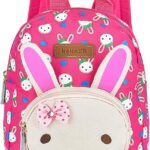 Queta Sac à Dos Enfant Lapin Design Cartable Rose Nylon-0