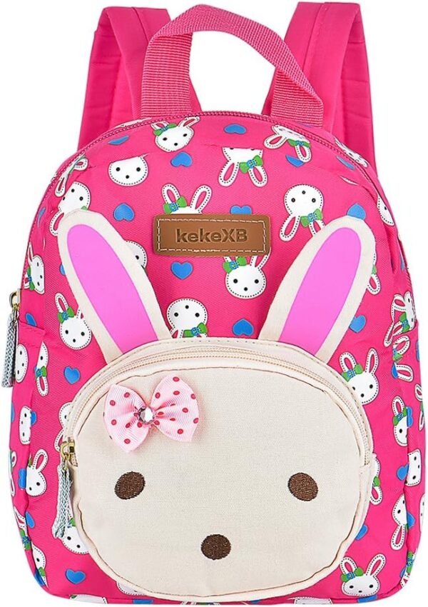 Queta Sac à Dos Enfant Lapin Design Cartable Rose Nylon-0