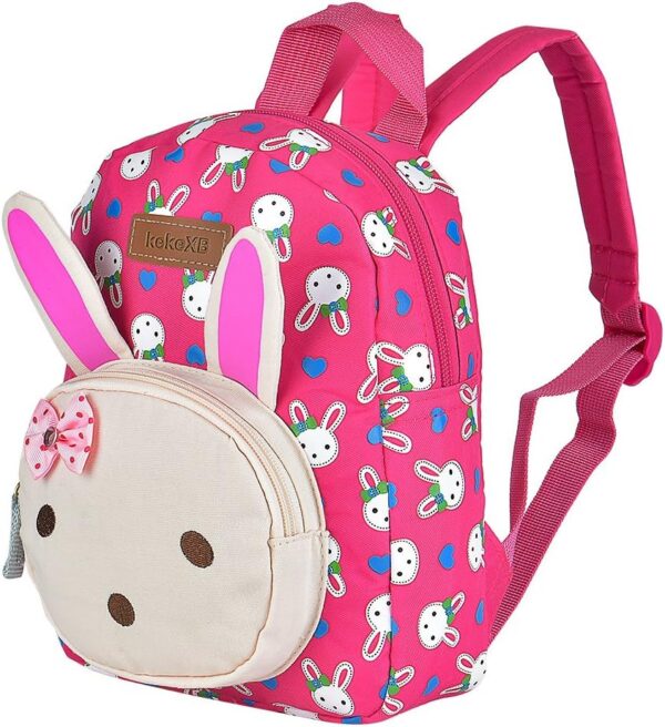 Queta Sac à Dos Enfant Lapin Design Cartable Rose Nylon-1