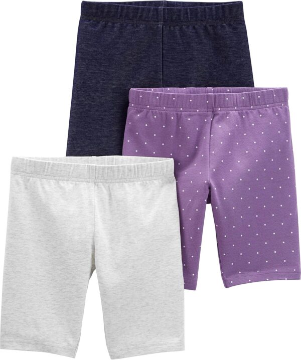 Shorts fille Carter's lot 3 confort élastique bébé-0