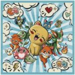 Tissu carré Jacquard Sperenza 48x48 Catim Bleu loisirs-0