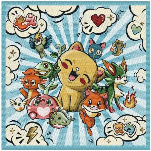 Tissu carré Jacquard Sperenza 48x48 Catim Bleu loisirs-0