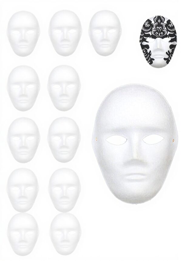 Masques blancs pâte modeler SRTSTR DIY adultes enfants