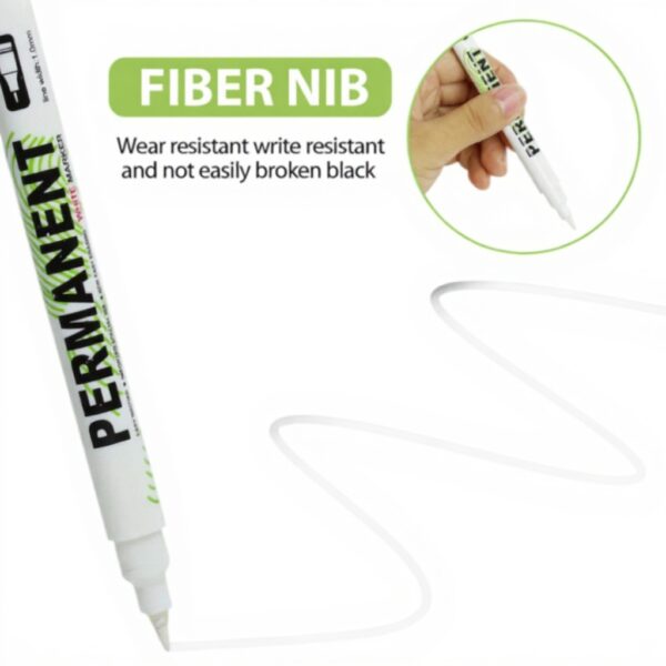 Marqueur permanent blanc Greacesrio pointe fine 1,0 mm