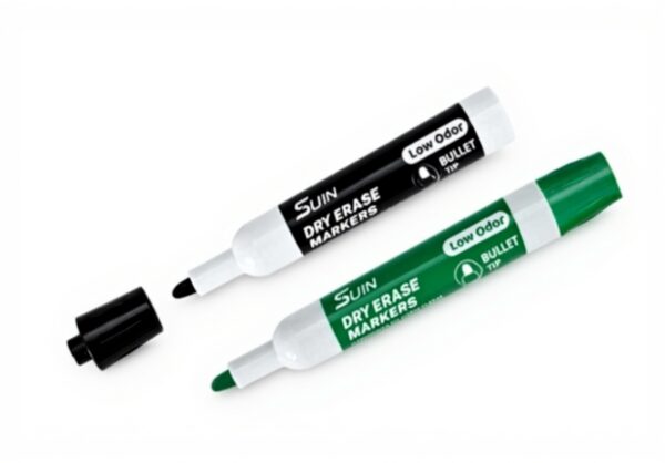 Marqueurs tableau blanc SUIN 12 couleurs effaçables à sec