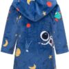 Taigood Peignoir Enfant Capuche Doux Pyjama Garçons Filles-2