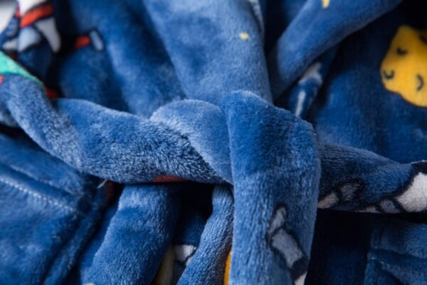 Taigood Peignoir Enfant Capuche Doux Pyjama Garçons Filles-5