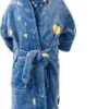 Taigood Peignoir Enfant Capuche Doux Pyjama Garçons Filles-3