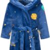 Taigood Peignoir Enfant Capuche Doux Pyjama Garçons Filles-1