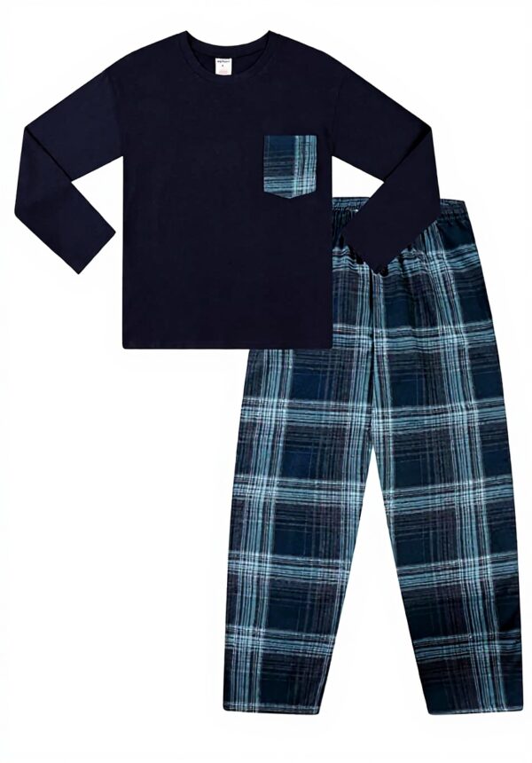 Pyjama garçon carreaux bleu marine ThePyjamaFactory