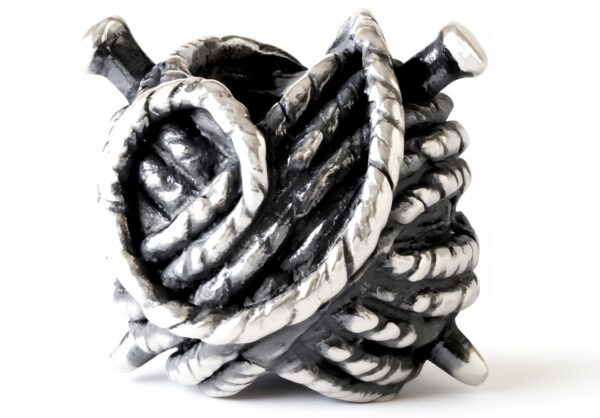 Perle Trollbeads Confort tricoté argent sterling femme