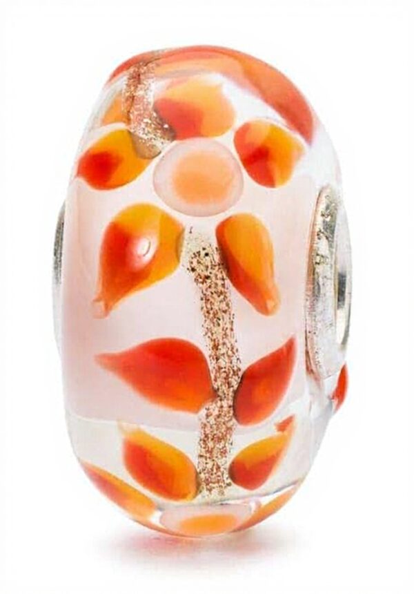 Perle en verre Trollbeads Dream Blossom femme argent