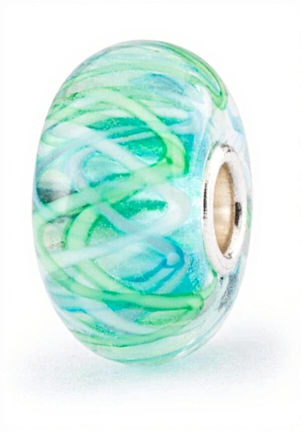 Perle Ice Castle Trollbeads bleue verre charms femme