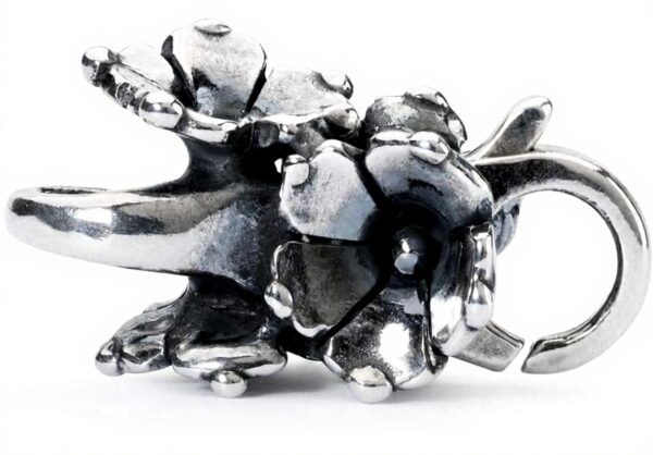 Fermetures argent Trollbeads perles femme fleur jasmin