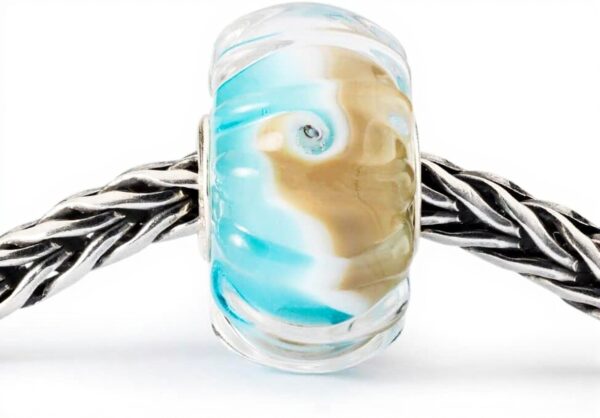 Breloque Trollbeads Marée écrasante verre Murano perle bijou