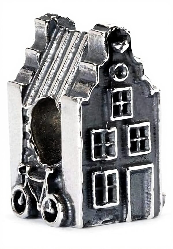 Perle Trollbeads Amsterdam argentée maison de ville bijoux