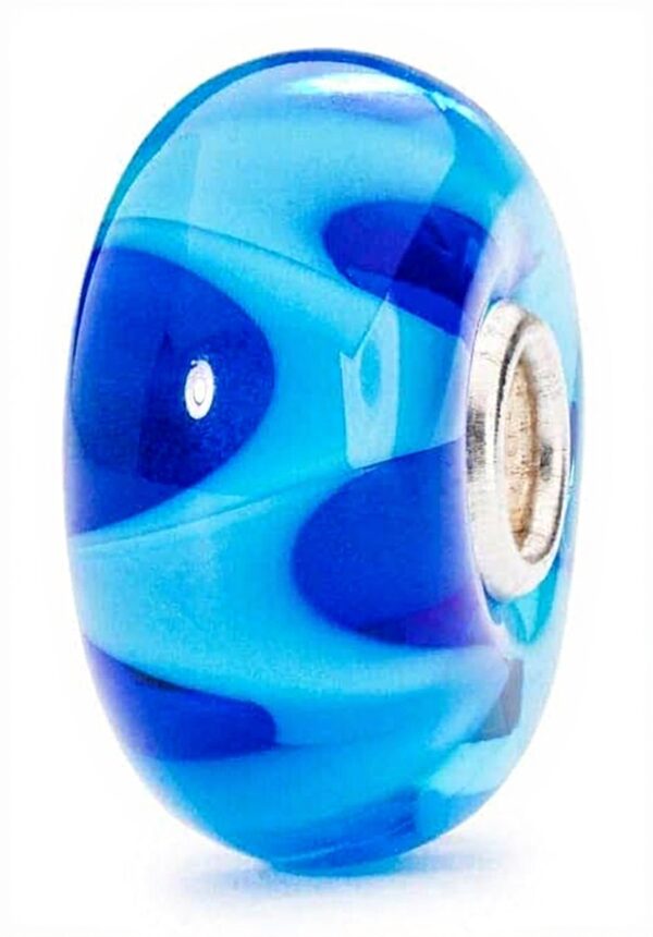 Perle Trollbeads Azur Vague Argent 925 Verre Femme