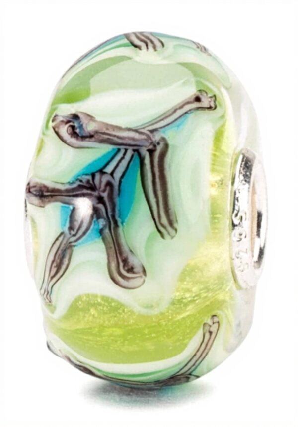 Perle feuilles magiques Trollbeads charme bijoux femme