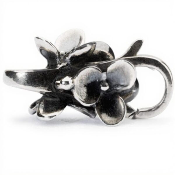 Fermoir Trollbeads argent prairie fleurie perles femme