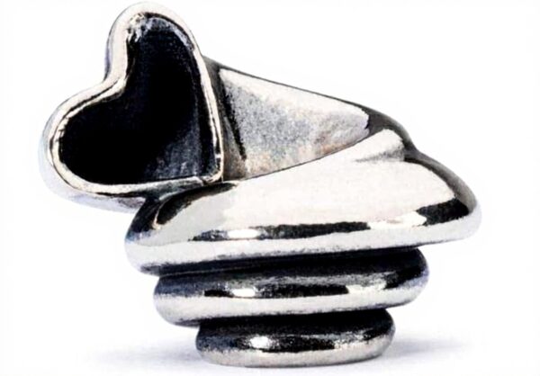 Perle cœur argent 925 Trollbeads femme bijou personnalisable