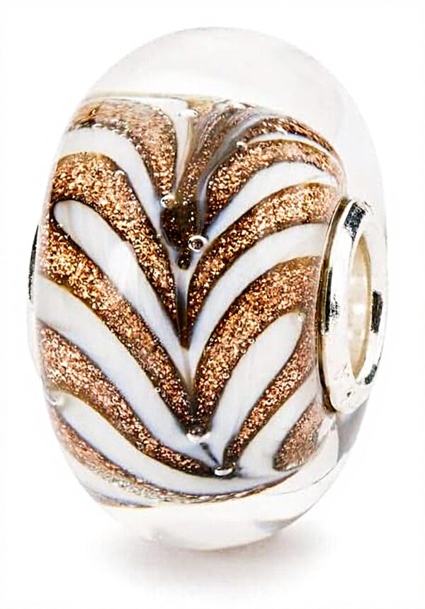 Perle Trollbeads fontaine dorée verre femme bijoux