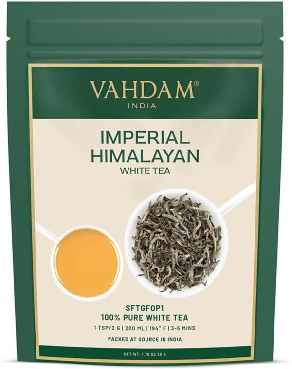 Thé blanc Himalaya VAHDAM feuilles vrac qualité supérieure-0