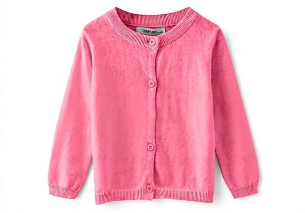 Veste universitaire fille tricot coton automne hiver