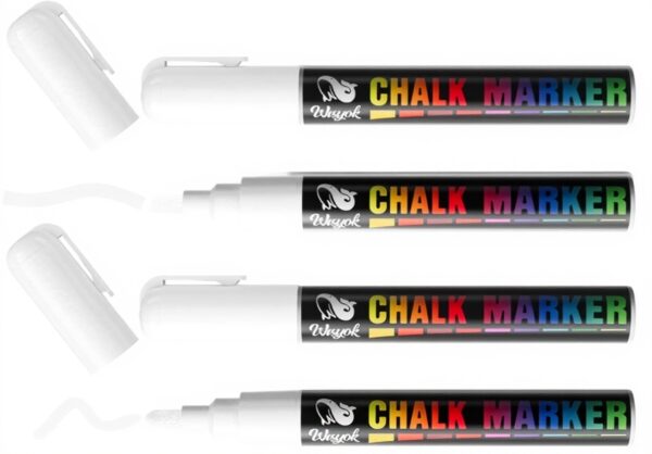 Marqueurs tableau blanc WISYOK 4pcs effaçables double pointe