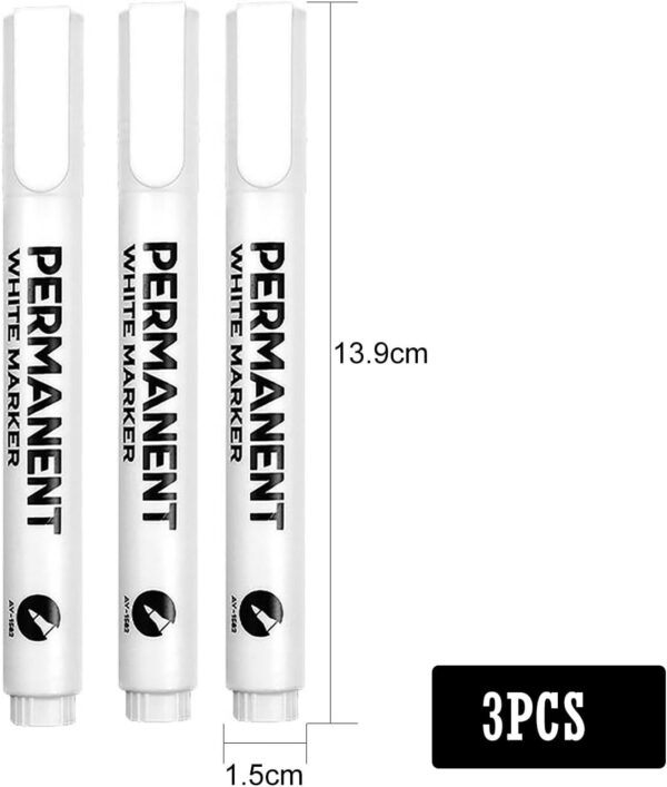 Marqueurs permanents blancs Yatrosynth lot 3 tissu metal-1