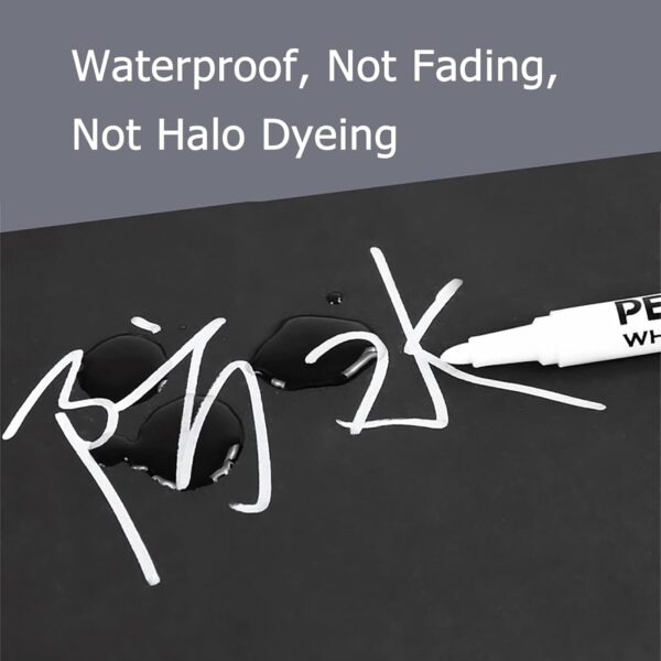 Marqueurs permanents blancs Yatrosynth lot 3 tissu metal-2