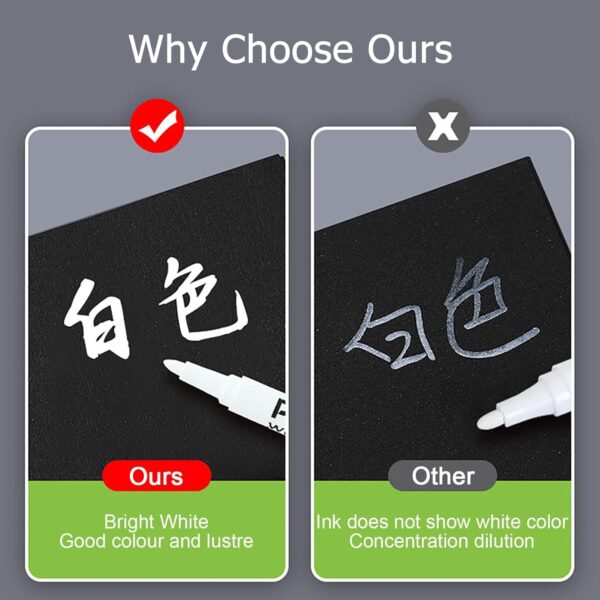 Marqueurs permanents blancs Yatrosynth lot 3 tissu metal-3