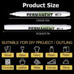 Marqueur blanc permanent YUVKIN pointe fine 1mm lot 6-1