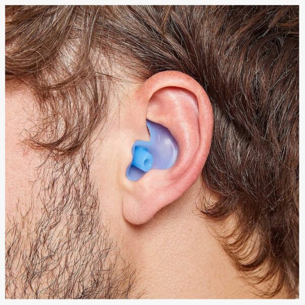 Bouchons d'oreille natation Zoggs silicone ergonomique bleu-1