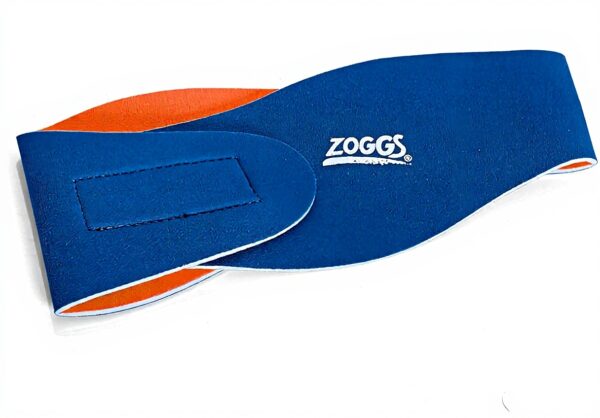 Bandeau natation enfants Zoggs bleu orange petit moyen
