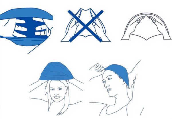 Bonnets de bain Zoggs silicone facile à installer taille