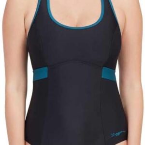 Maillot de bain femme Zoggs Dakota Crossback Noir Or Vert-0