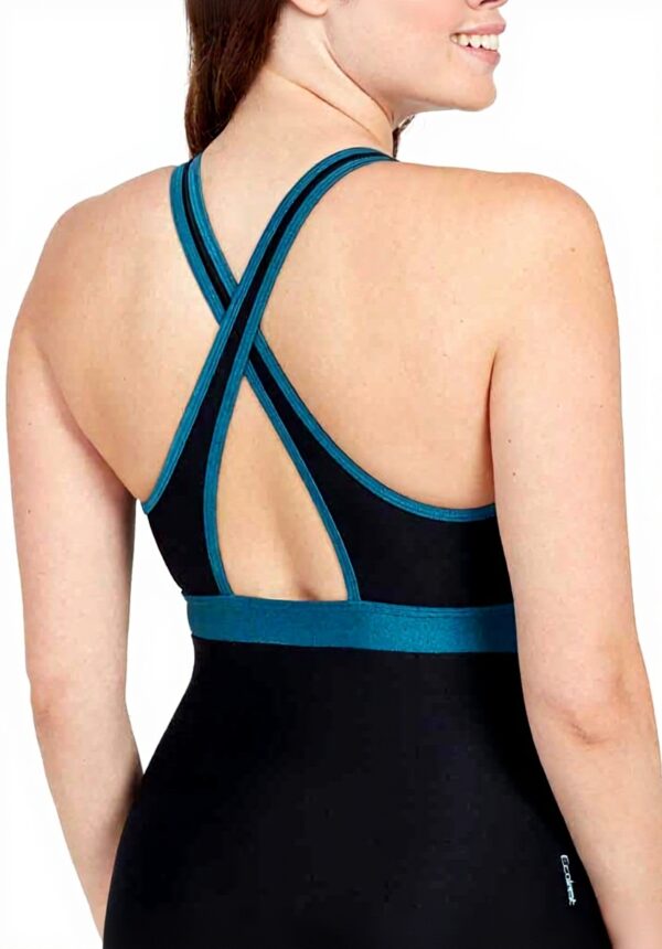 Maillot de bain femme Zoggs Dakota Crossback Noir Or Vert