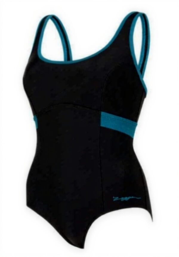 Maillot de bain femme Zoggs Dakota Crossback Noir Or Vert