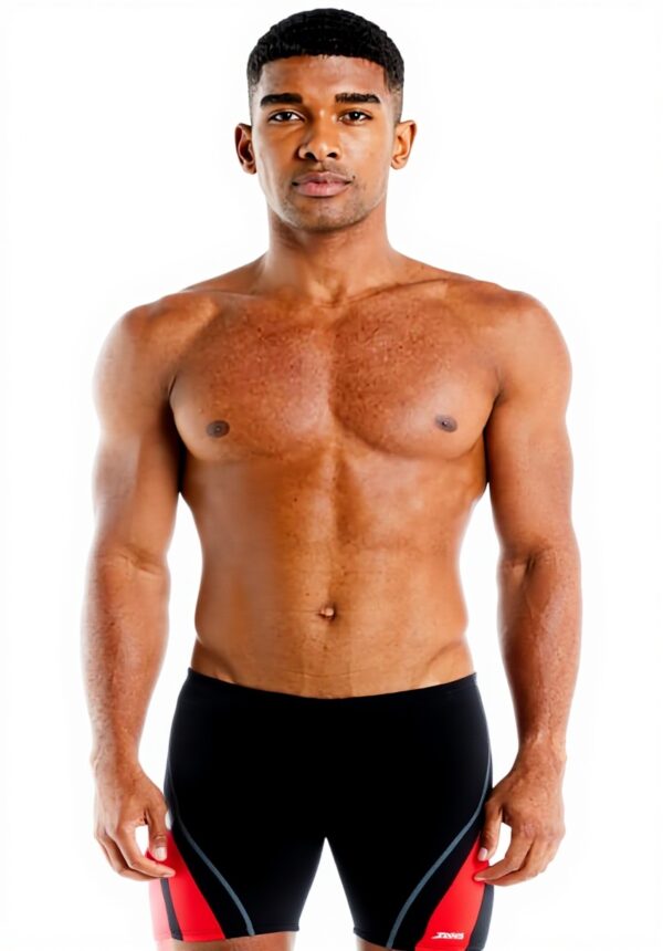 Short de bain Zoggs Eaton Mid Jammer Homme Noir Rouge