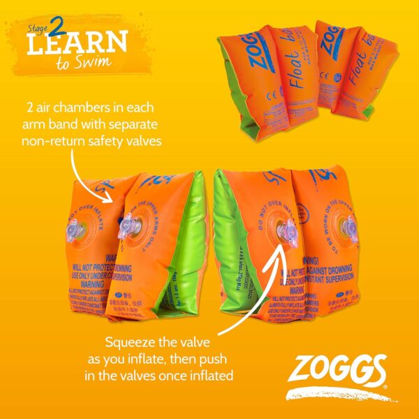 Zoggs brassards flotteurs moins 12 mois orange sécurité-2