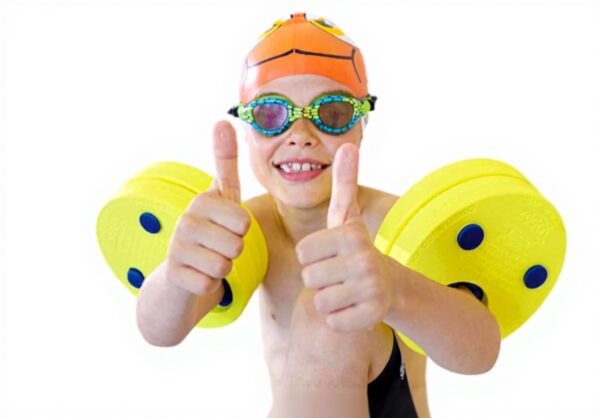 Disques flotteurs Zoggs jaunes natation enfants sécurité