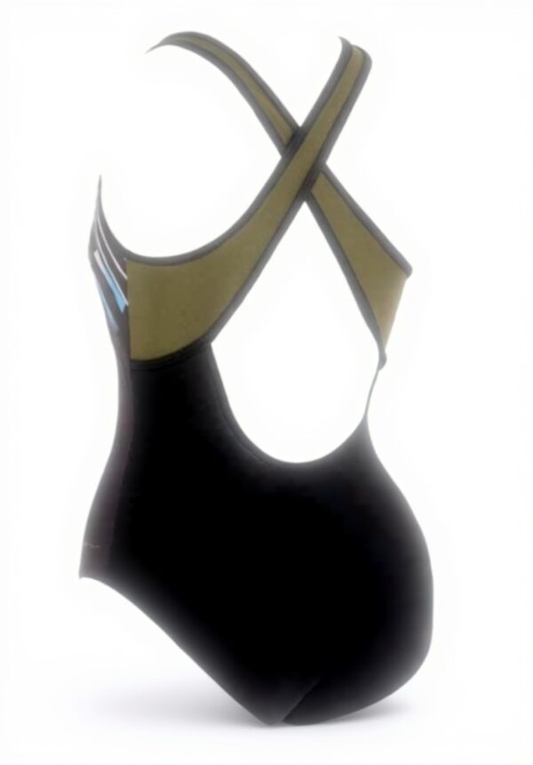 Maillot de bain femme Zoggs Hi Cross X Back Aqua Geo