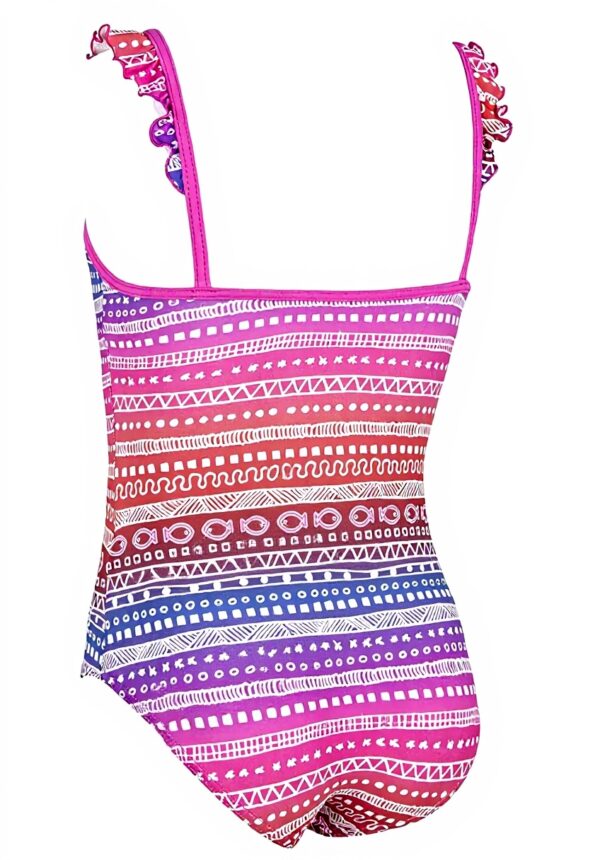 Maillot une pièce fille Zoggs Ikat Frill séchage rapide