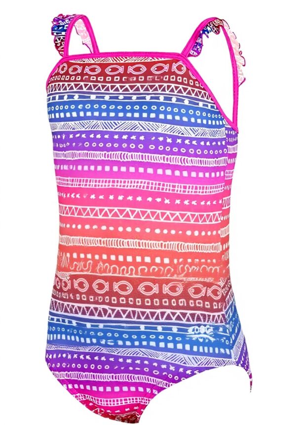 Maillot une pièce fille Zoggs Ikat Frill séchage rapide