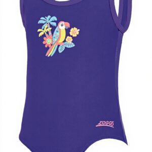 Maillot de bain fille Zoggs Jungle Fun scoopback violet