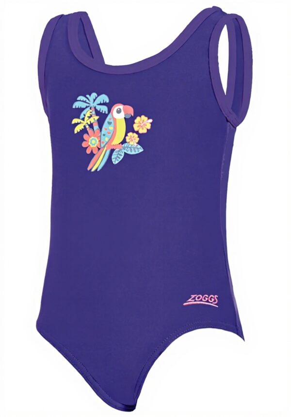 Maillot de bain fille Zoggs Jungle Fun scoopback violet