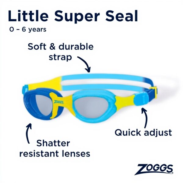 Lunettes natation enfant Zoggs Little Super Seal anti-buée