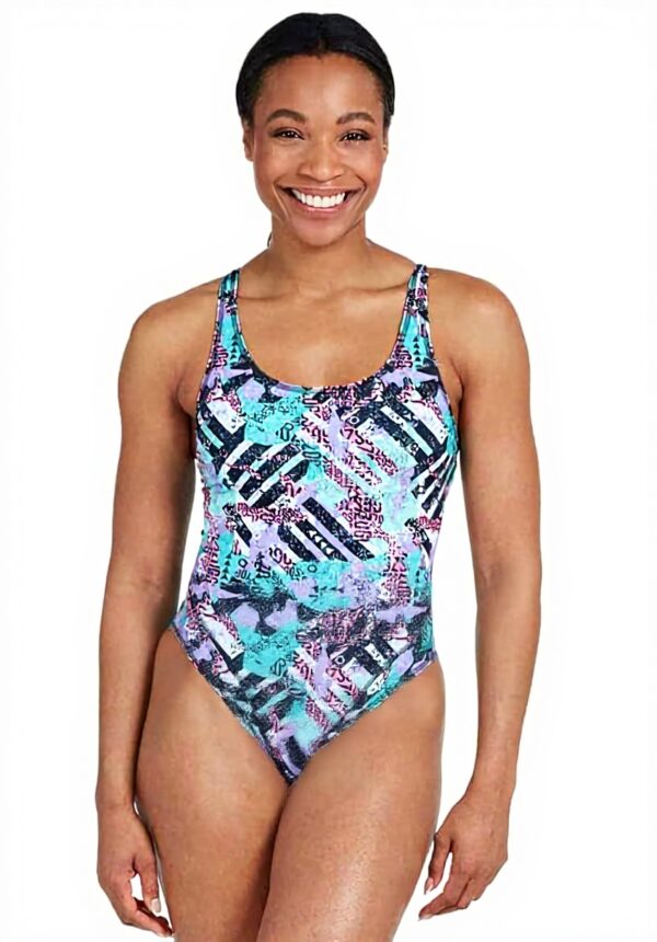 Maillot une pièce Zoggs imprimé Breakaway femme natation