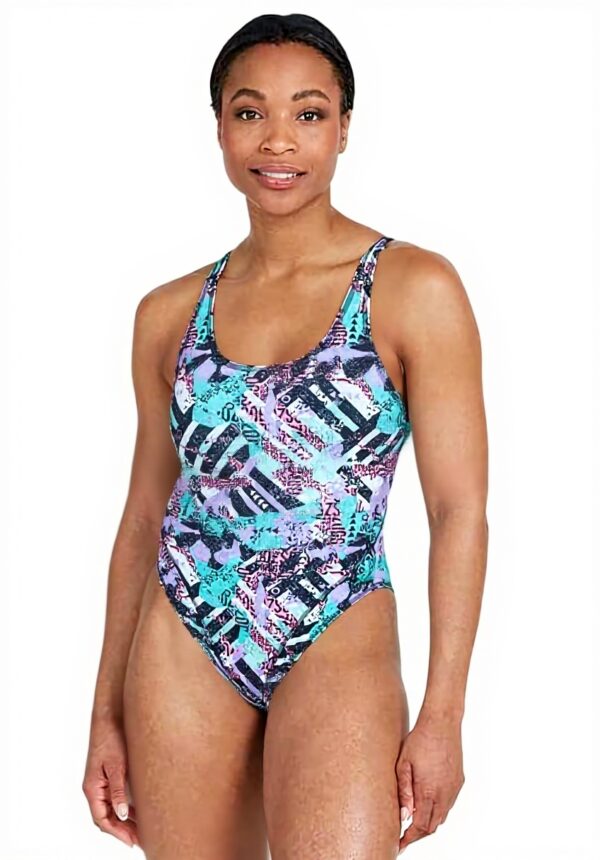 Maillot une pièce Zoggs imprimé Breakaway femme natation