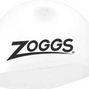 Bonnet de natation Zoggs silicone adulte unisexe blanc